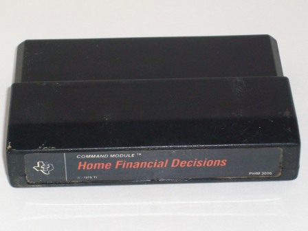 Home Financial Decisions (Black Label) - TI-99/4A Game